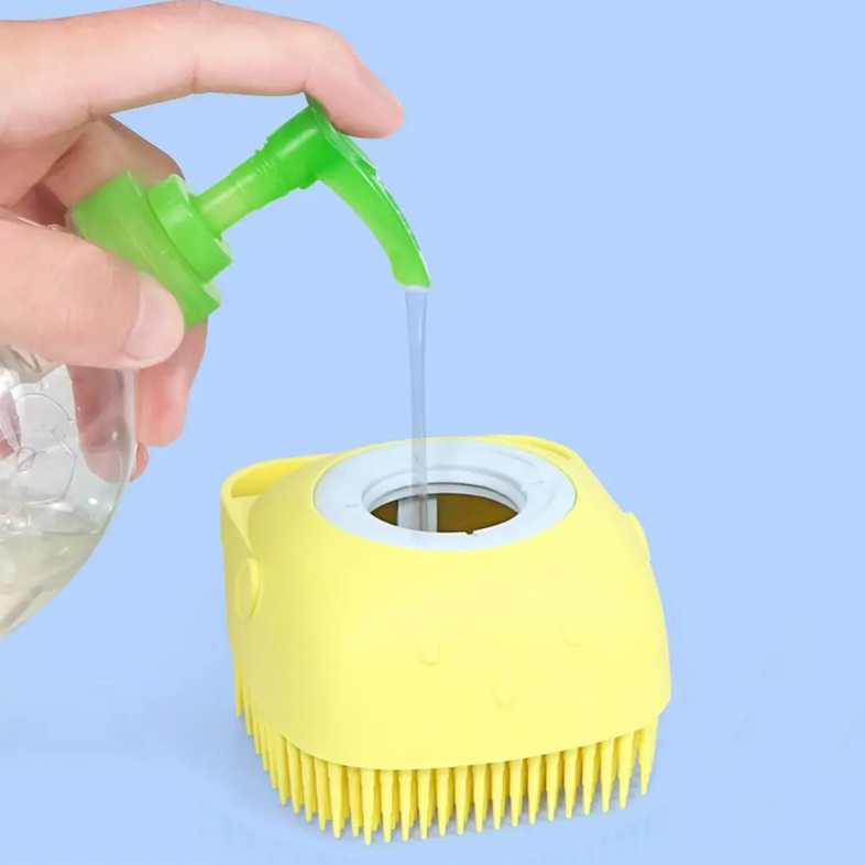 Massaging and Soap Dispensing Dog Bath Brush
