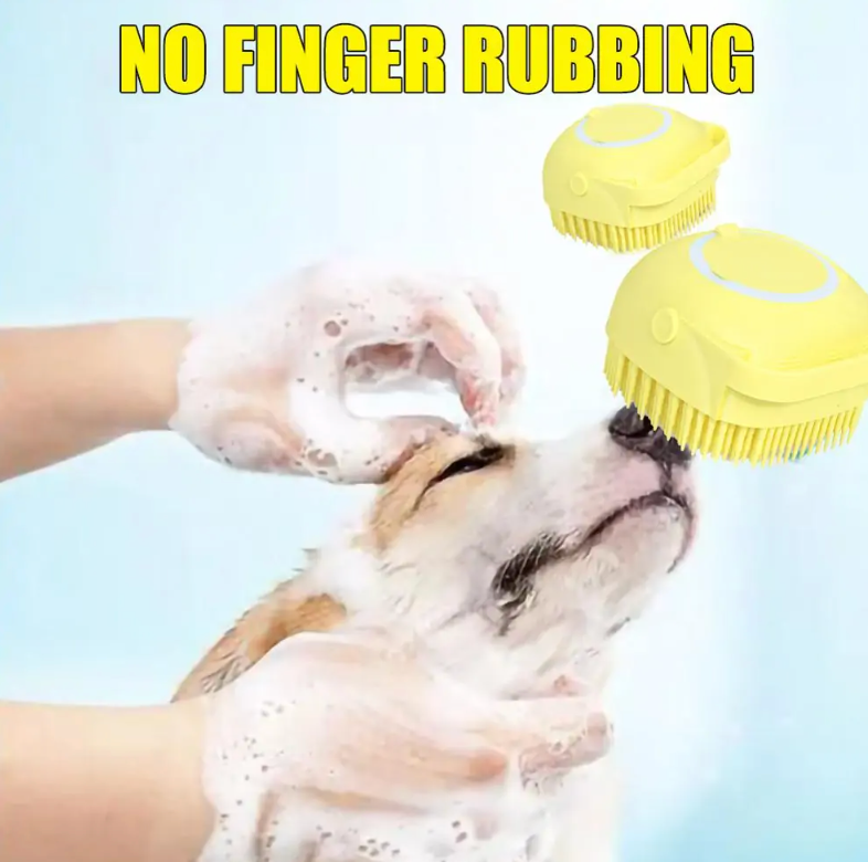 Massaging and Soap Dispensing Dog Bath Brush