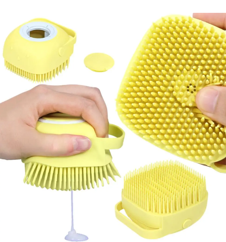 Massaging and Soap Dispensing Dog Bath Brush